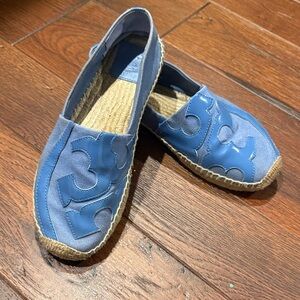 Tory Burch Blue Espadrille Flats